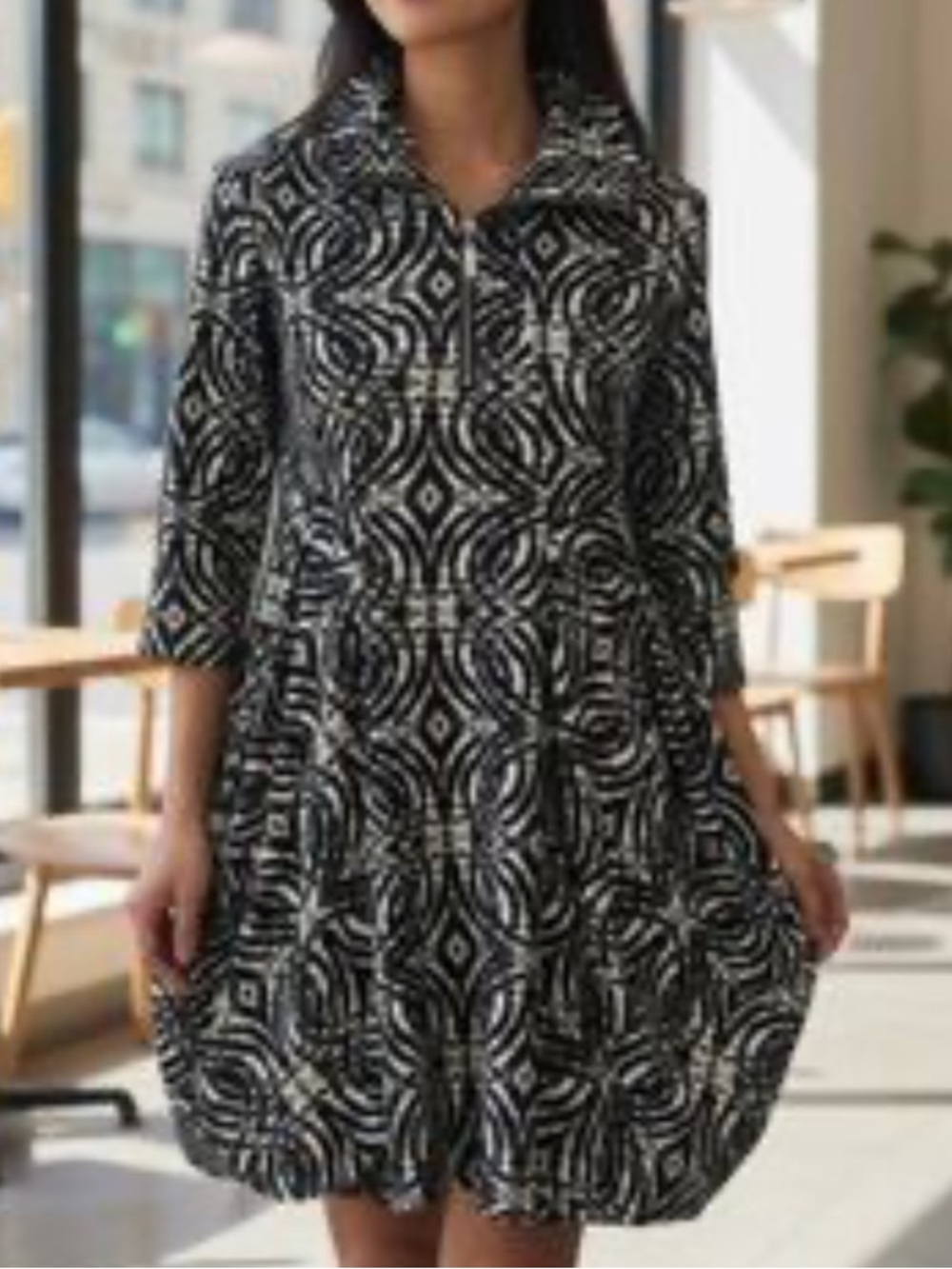 Essex Black and White Mini Dress
